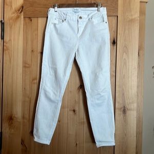 Pistola Jennifer Skinny Jeans White Mid Rise Denim Size 28